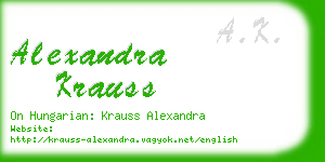 alexandra krauss business card